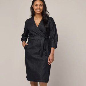 NWT wool& penny denim wrap dress